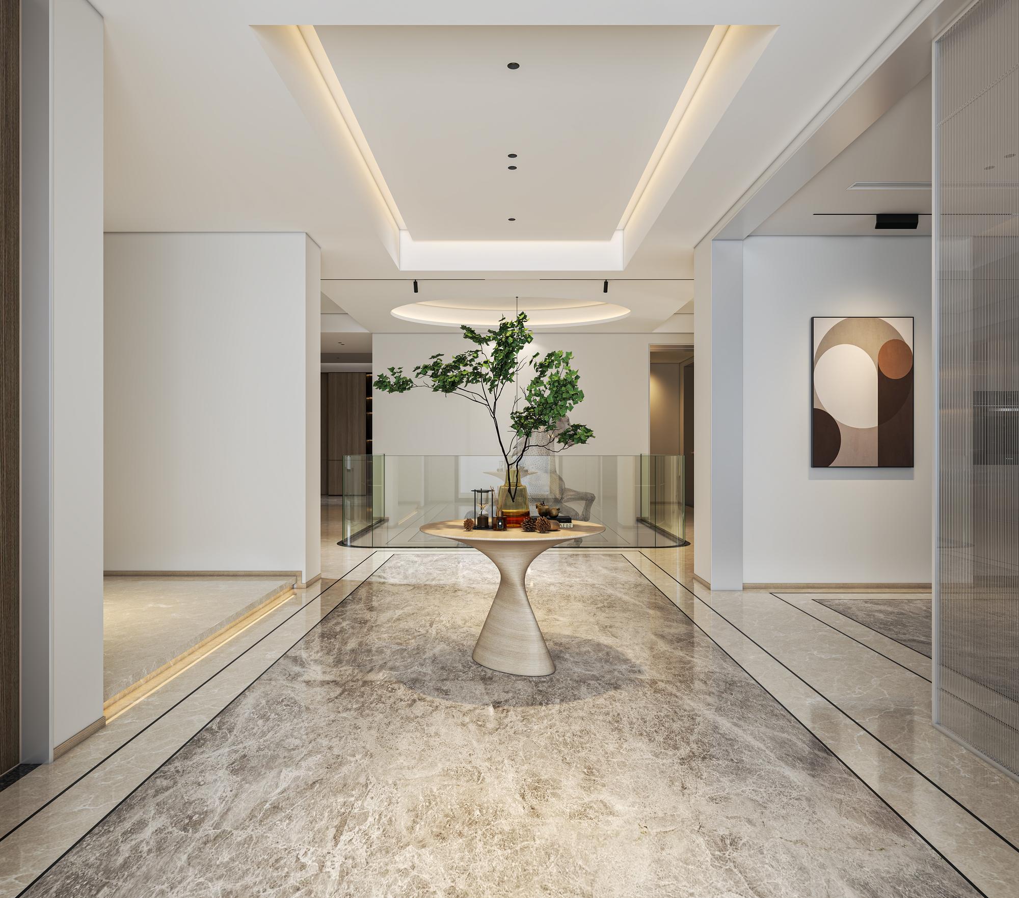 Hol de intrare cu elemente de design modern